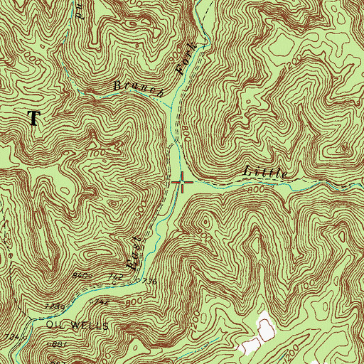 Topographic Map of Little East Fork, KY