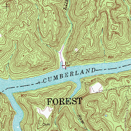 Topographic Map of Little Lick Branch, KY