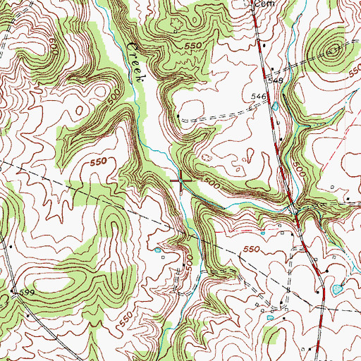 Topographic Map of Little Muddy Creek, KY