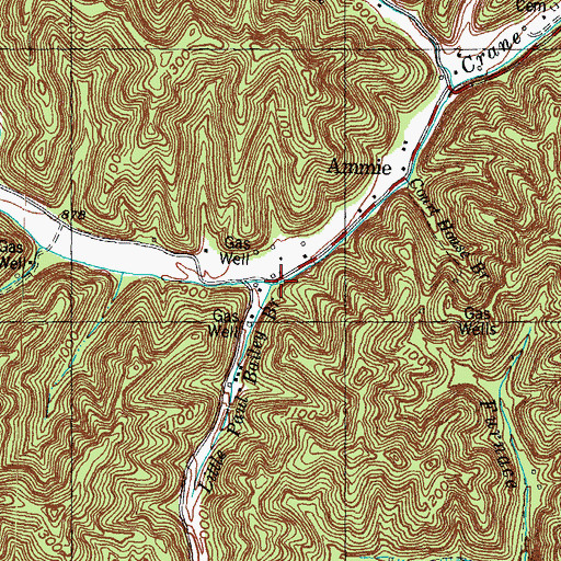 Topographic Map of Little Paul Bailey Branch, KY
