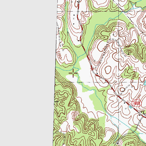 Topographic Map of Little Robinson Creek, KY