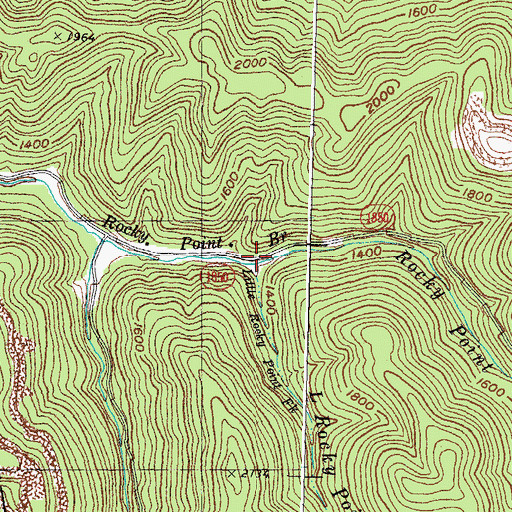 Topographic Map of Little Rocky Point Branch, KY