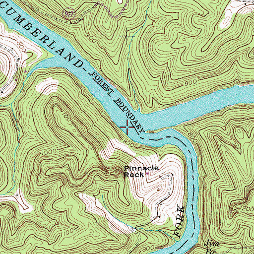 Topographic Map of Little South Fork, KY
