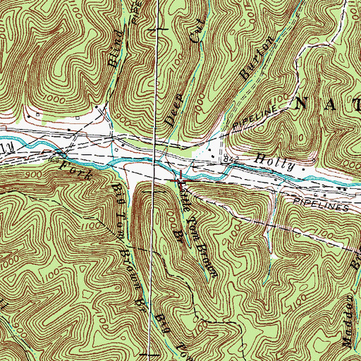 Topographic Map of Little Tom Brown Branch, KY