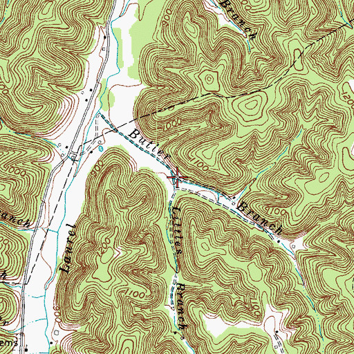 Topographic Map of Littles Branch, KY