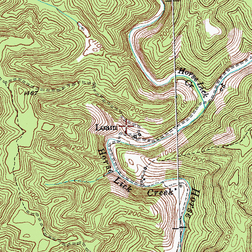 Topographic Map of Loam, KY