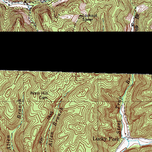 Topographic Map of Locust Gap, KY