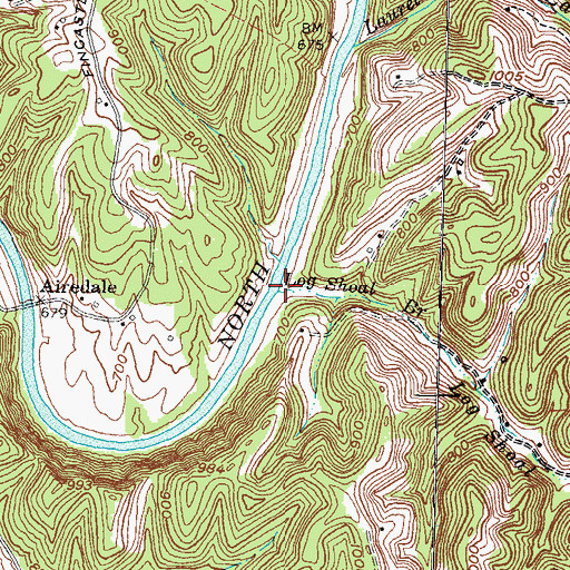 Topographic Map of Log Shoal Branch, KY