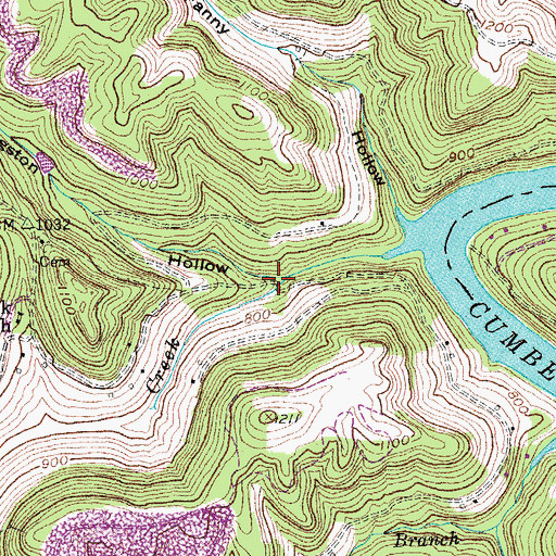 Topographic Map of Logston Hollow, KY