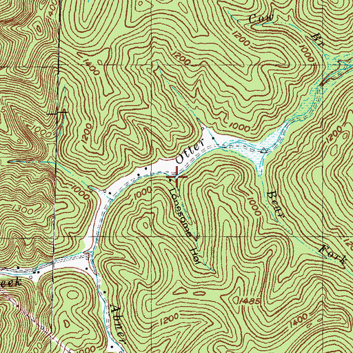 Topographic Map of Lonesome Hollow, KY