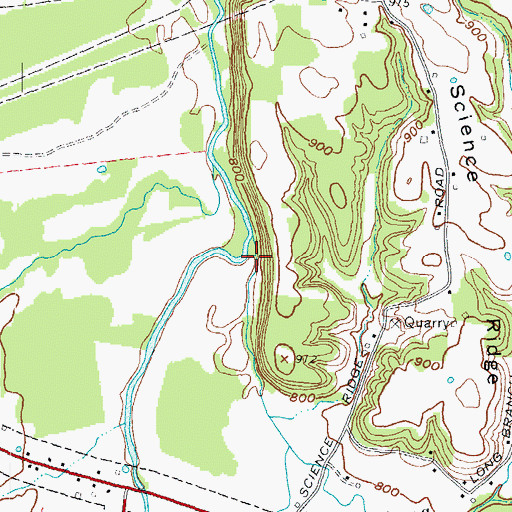 Topographic Map of Long Branch, KY