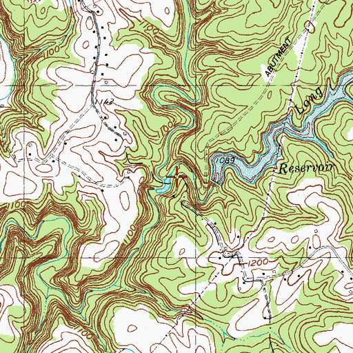 Topographic Map of Long Branch, KY