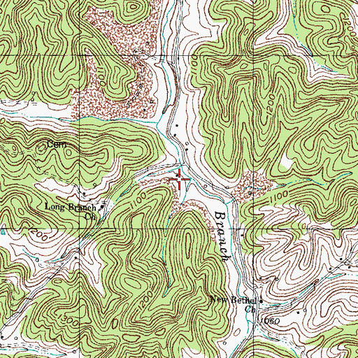 Topographic Map of Long Branch School, KY