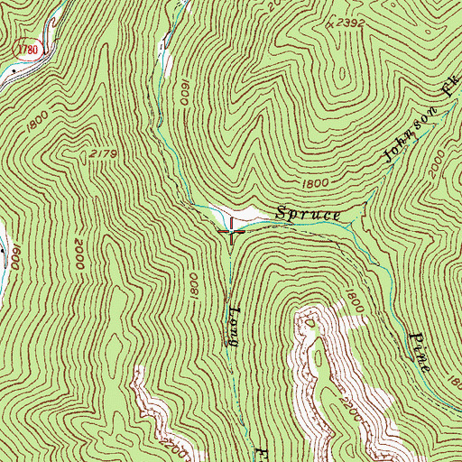 Topographic Map of Long Fork, KY