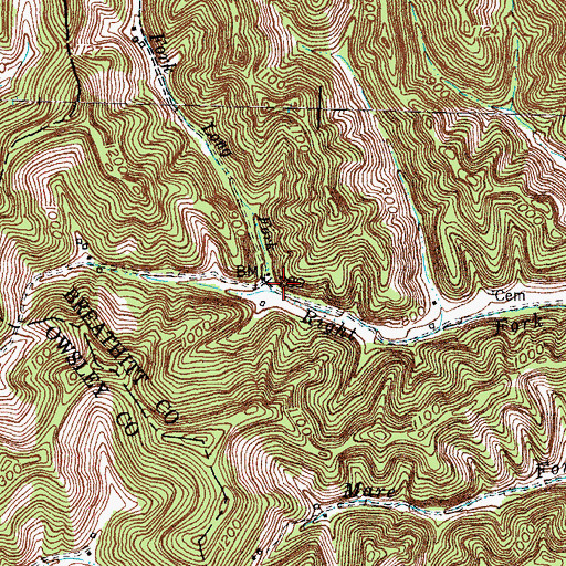 Topographic Map of Long Fork, KY