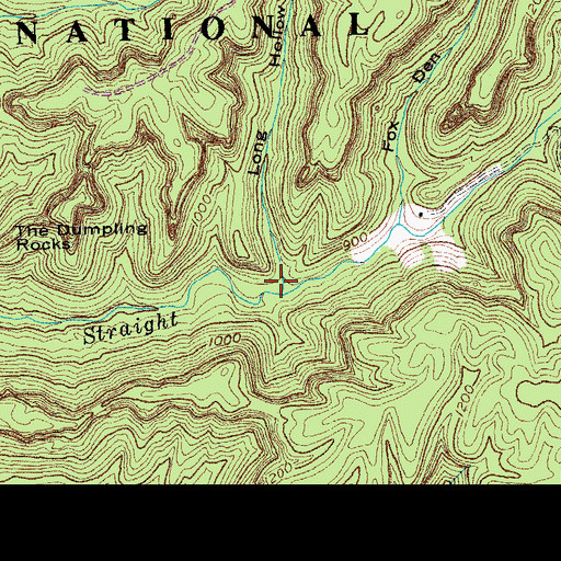 Topographic Map of Long Hollow, KY