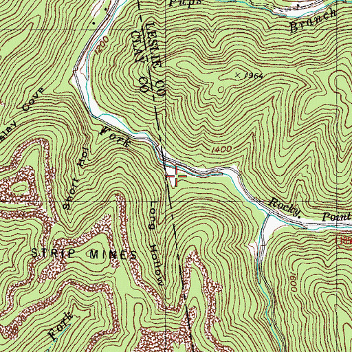 Topographic Map of Long Hollow, KY