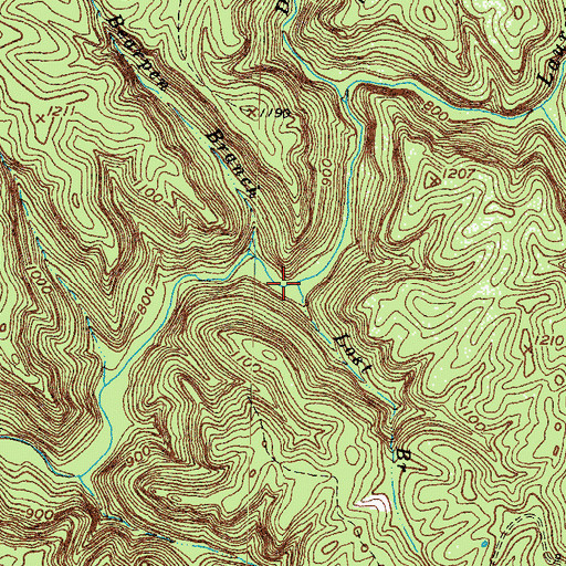 Topographic Map of Lost Branch, KY