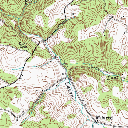 Topographic Map of Lost Lick, KY