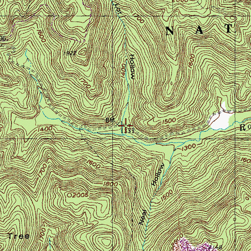 Topographic Map of Lot Hollow, KY