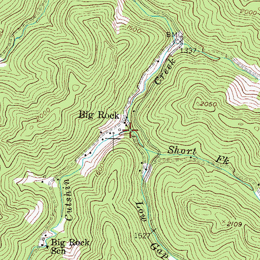 Topographic Map of Low Gap Branch, KY