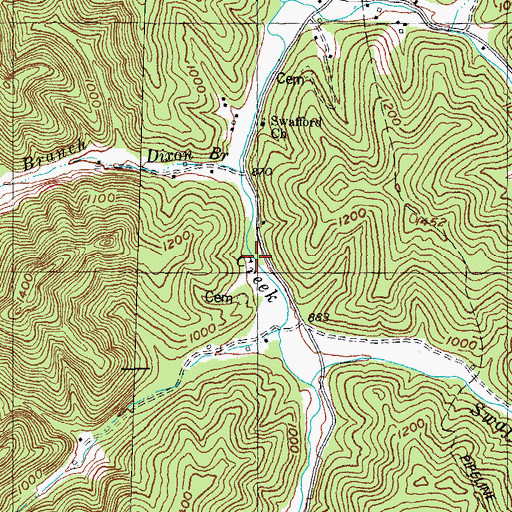 Topographic Map of Lower Buzzard School, KY