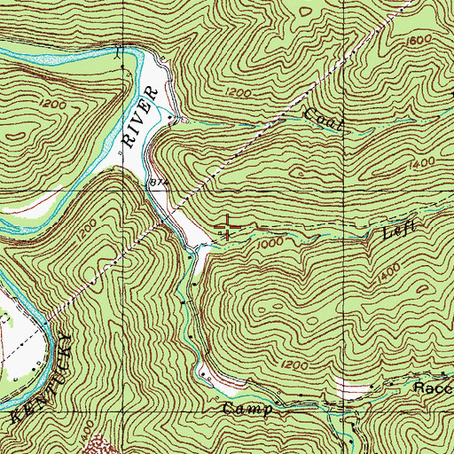 Topographic Map of Lower Camp Creek School, KY