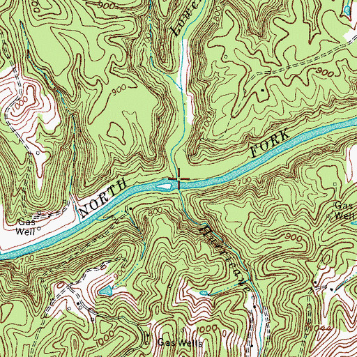 Topographic Map of Lower Devil Creek, KY