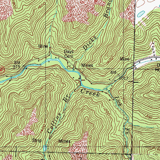 Topographic Map of Lower Polls Creek School, KY