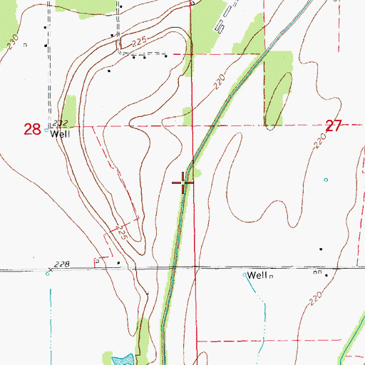 Topographic Map of Locust Creek Ditch, AR
