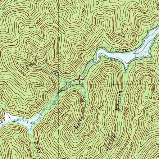 Topographic Map of Lynn Branch, KY