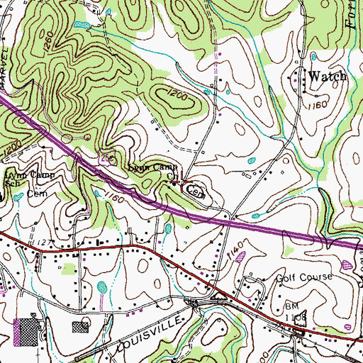 Topographic Map of Lynn Camp Church, KY