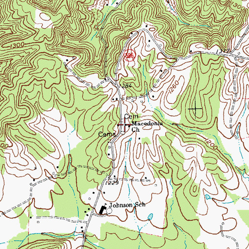 Topographic Map of Macedonia Church, KY