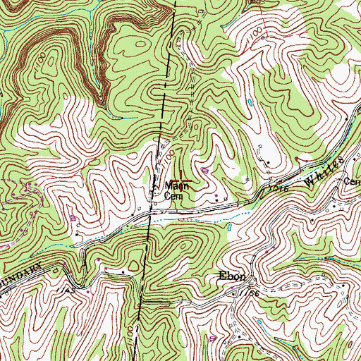 Topographic Map of Mann Cemetery, KY