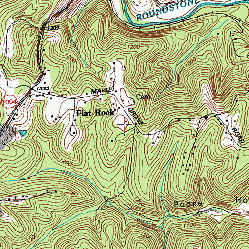 Topographic Map of Maple Grove School, KY