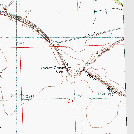 Topographic Map of Locust Grove Church, AR