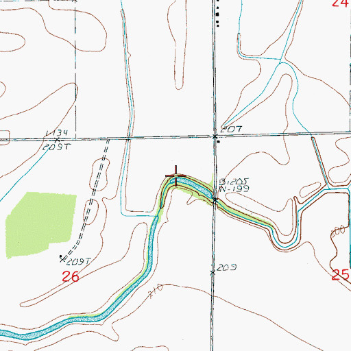 Topographic Map of Locust Lake, AR