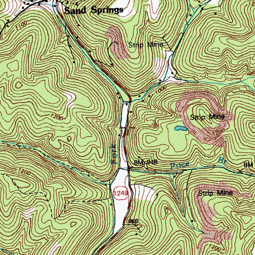 Topographic Map of Marlow Hollow, KY