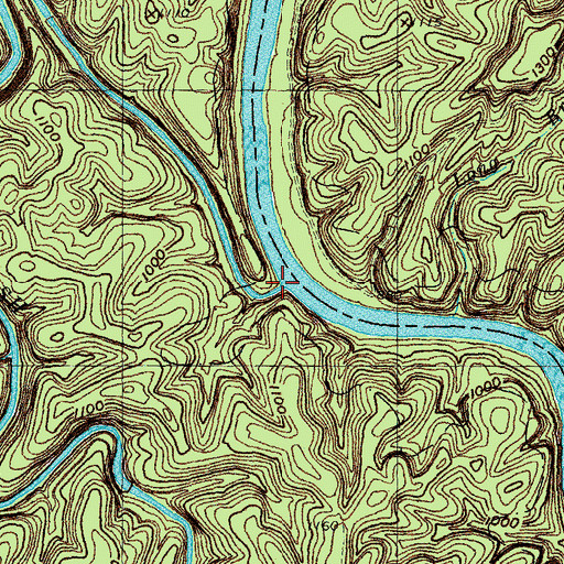 Topographic Map of Marsh Creek, KY