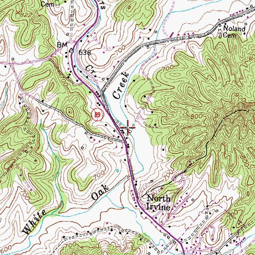 Topographic Map of Masters Creek, KY