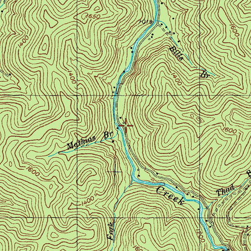 Topographic Map of Mathias Branch, KY