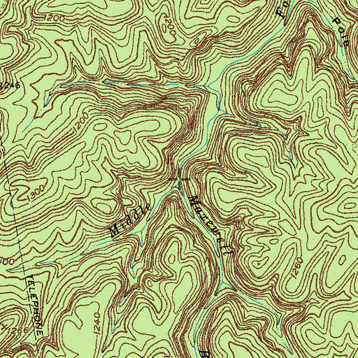 Topographic Map of Maxewell Branch, KY