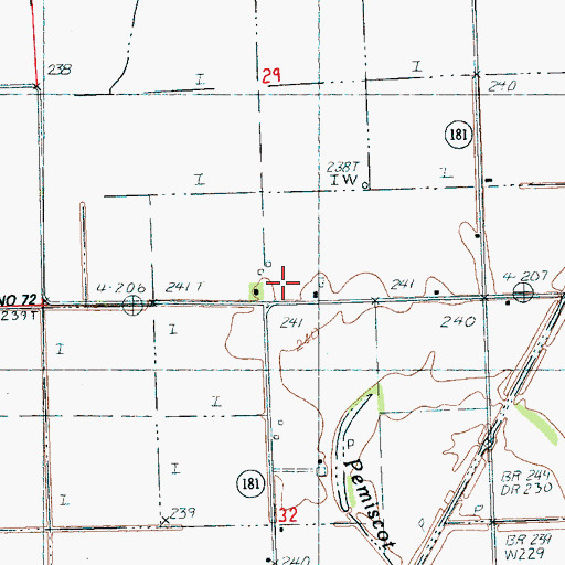 Topographic Map of Loethers Plantation, AR