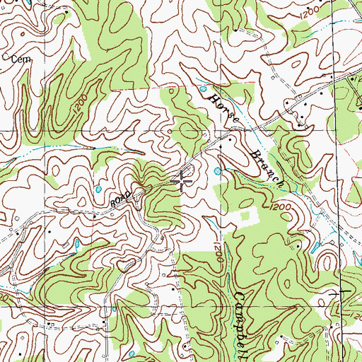 Topographic Map of McDaniel Chapel, KY