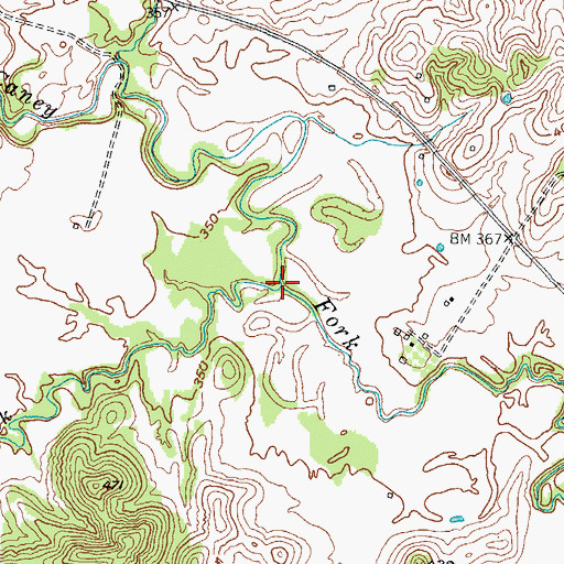 Topographic Map of McElmurry Creek, KY
