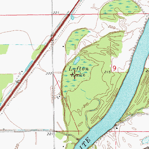 Topographic Map of Lofton Lake, AR