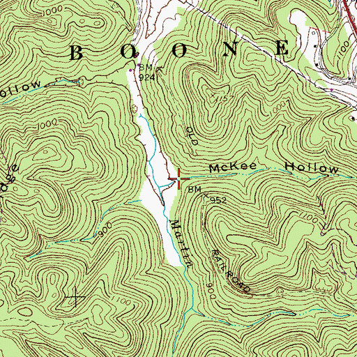 Topographic Map of McKee Hollow, KY