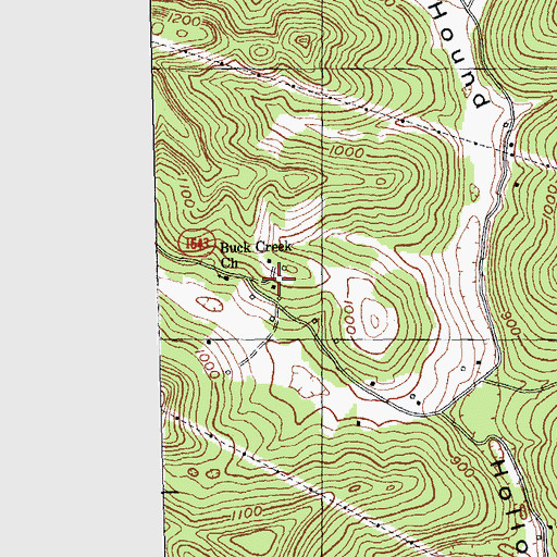 Topographic Map of Meece School, KY