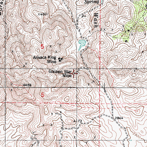 Topographic Map of Golden Star Mine, AZ