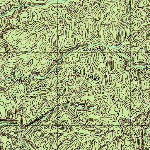 Topographic Map of Middle Ridge, KY